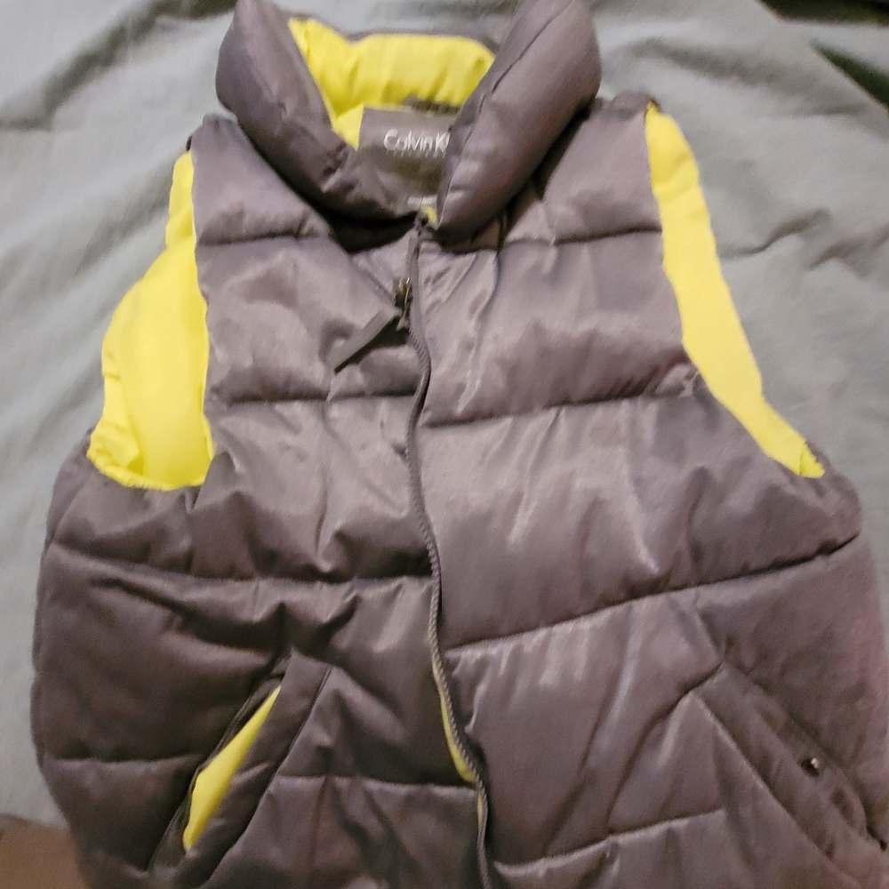 Calvin Klein sporty vest with secret hood tucked